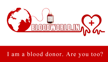 Back of a visiting card carrying the blood donation message